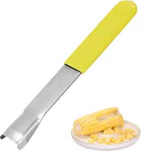 Corn Prep Peeler Stainless Steel Corn Stripping Tool for Fresh & Boiled Corn Kernels Kitchen Gadget
