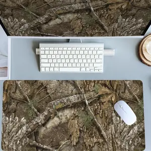 Camouflage Tree Bark Pattern Mouse Pads Extra Large Computer Desk Top Mat Mouse Pad for Laptop Mouse Desk Pad Desk Mats with Non - Slip Rubber Base Stitched Edge for Home and Office Corporate Work Desk Accessories
