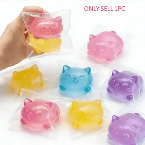 Cute Cat Stress Relief Bendable Toy, Perfect Classroom Prize, Fun Design, Blue, Ideal for Birthdays Festivals Parties