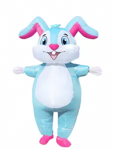 New Easter Bunny Inflatable Costume Stage Performance Egg Rabbit Backpack Rabbit Puppet Suit, Festival Party Cosplay, Festive