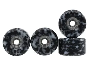 Apex New Street Wheels - 65D All Terrain Polymer - ABEC-9 Bearings - "Skeleton Speckle"