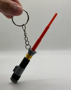 3D Printed Retractable Laser Sword Keychain – Customizable Sci-Fi Keyring with Multiple Blade Colors