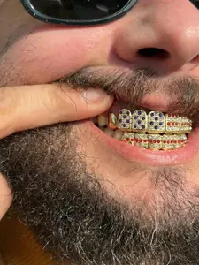 High-End Hip-Hop Flex Dental Braces Set, Upper and Lower Teeth, Easy to Wear, Safe for Teeth, Boosts Confidence, Fashionable Accessory