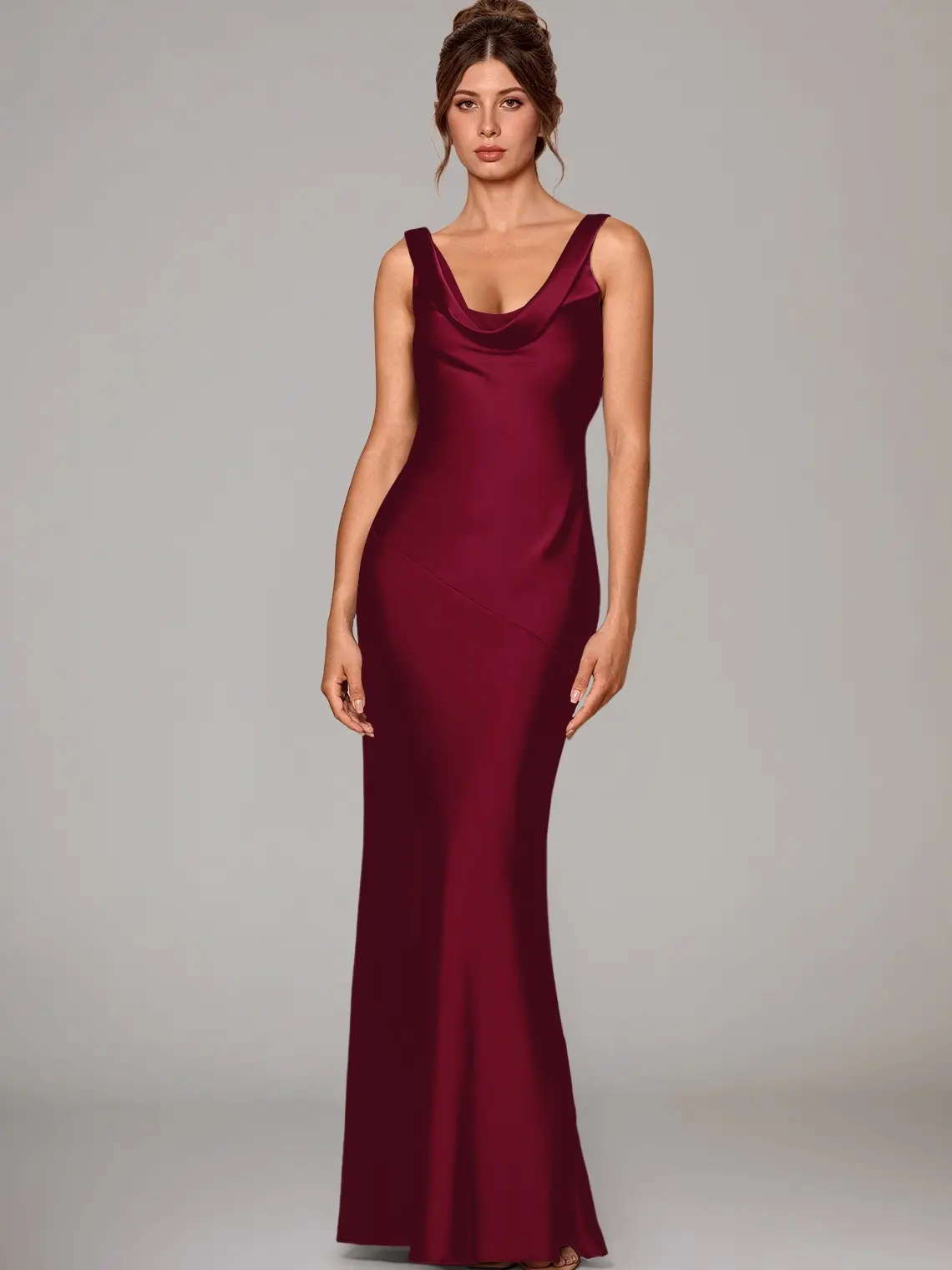 Azazie Rylina Cowl Neck Open Back Fitted Mermaid Evening Event Wedding Stretch Satin Dress Floor Length Sleeveless Side Zip Bow Tie Back Formal Wear - TikTok Shop Azazie Rylina Cowl Neck Open Back Fitted Mermaid Evening Event Wedding Stretch Satin Dress Floor Length Sleeveless Side Zip Bow Tie Back Formal Wear - TikTok Shop