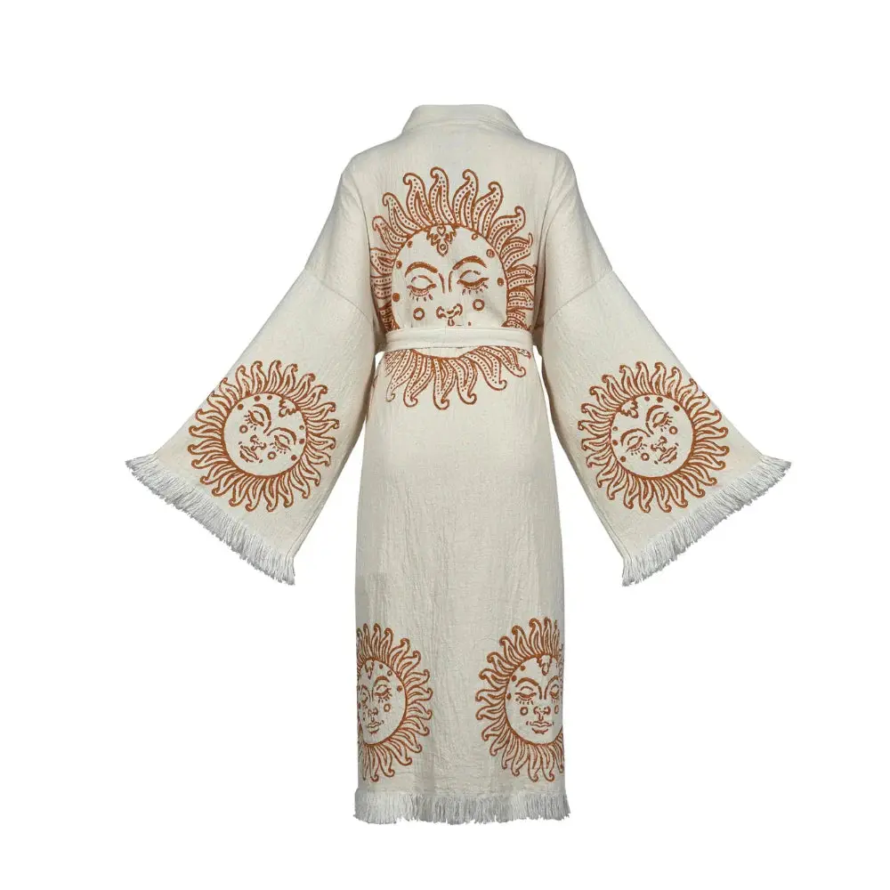 Turkish Cotton Robe | Sun Lightweight Spa Robe, Resort wear & Cover-Up