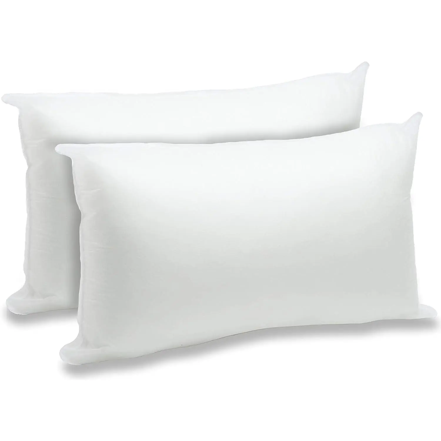 Throw Pillow Insert 12 X 20 Inch (Set of 2) Hypoallergenic 100% Virgin Fiber Lumbar Bed, Sofa, Couch Decorative Indoor Pillows Made in USA