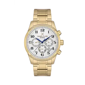 Daniel Klein Exclusive Men White Dial/Gold Watch