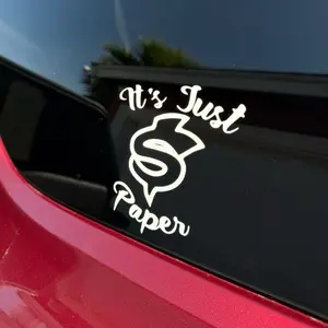 Its Just Paper Window Vinyl Car Stickers Truck Decal
