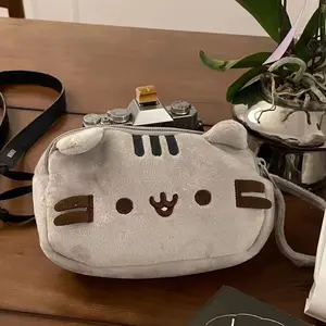 Cute Cat Theme Soft Pencil Case and Desk Organizer, High-Quality Student Supplies, Large Capacity Storage Bag, Kawaii Plush Stationery