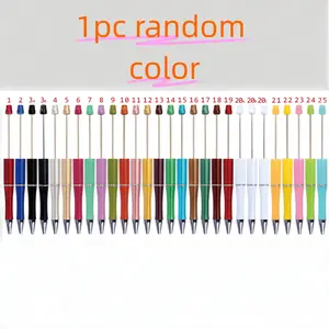 Beadable Pen Set, Colorful Plastic Design, Ideal for DIY Projects & Gift Giving, Perfect for Office Use, Stationery Essentials