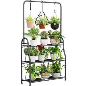 Plant Stand 3 Tier Indoor Outdoor Tall Corner Hanging Plant Shelf Metal Flower Stands Ladder Plant Holder for Room Balcony Garden Patio Multiple Plants Deals For You Days