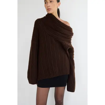 Oak and Fort Slouchy Off The Shoulder Sweater TikTok Shop