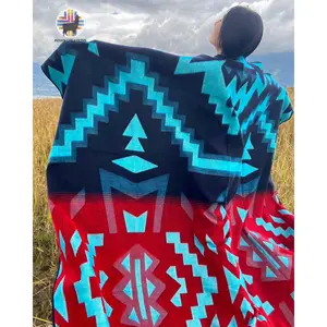 Aqua Blue Alpaca Blanket