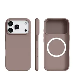 1 piece BASE MORE COVER ultra-thin magnetic liquid silicone iPhone case, Protection, for Apple mobile phones. Soft touch feel, soft edge wrapping, matte soft shell case. Skin-friendly texture. Suitable for Apple iPhone 17 Pro Max/16/15/14/13 P