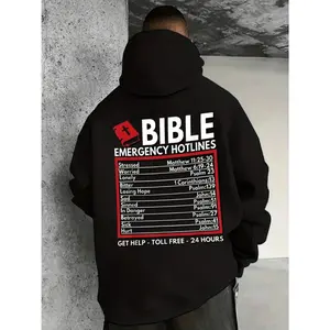 Mens Casual Hoodie Featuring Christian Jesus Bible Easter Thanksgiving Theme Plus Size Long Sleeve Pullover Machine Washable Comfortable Fashion Top