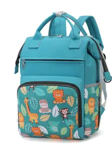 Super Cute Women's Diaper Bag, Multi-Pocket Multifunctional Design, Adorable Cartoon Pattern, Perfect for Daily Outdoor Use, Lightweight Mommy Bag