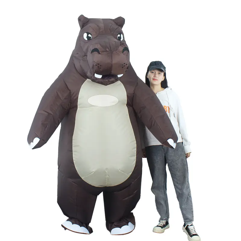 Inflatable Full Body Hippo Costume for Teen/Adults - Lightweight Polyester, Perfect Halloween Cosplay & Viral TikTok Party Look