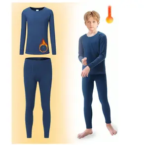 2-Pack Alert! Fall & Winter Outdoor Enthusiasts Multi-Color Slim Fit Crew Neck Thermal Underwear Set Long Sleeve & Pants Knitted Fabric Cozy Breathable Ski Sporty Style