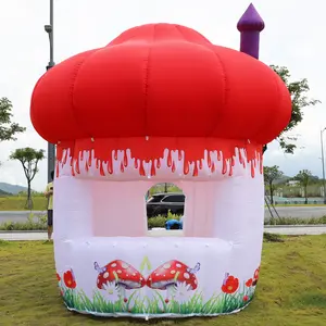 Inflatable Mushroom Vendor Kiosk Inflatable Mushroom Tent Booth  with Blower Fan - 8.5x8.5x11FT Portable Pop-Up Booth for Exhibitions, Trade Shows, Advertising Events, Festivals & Outdoor Commercial Promotions