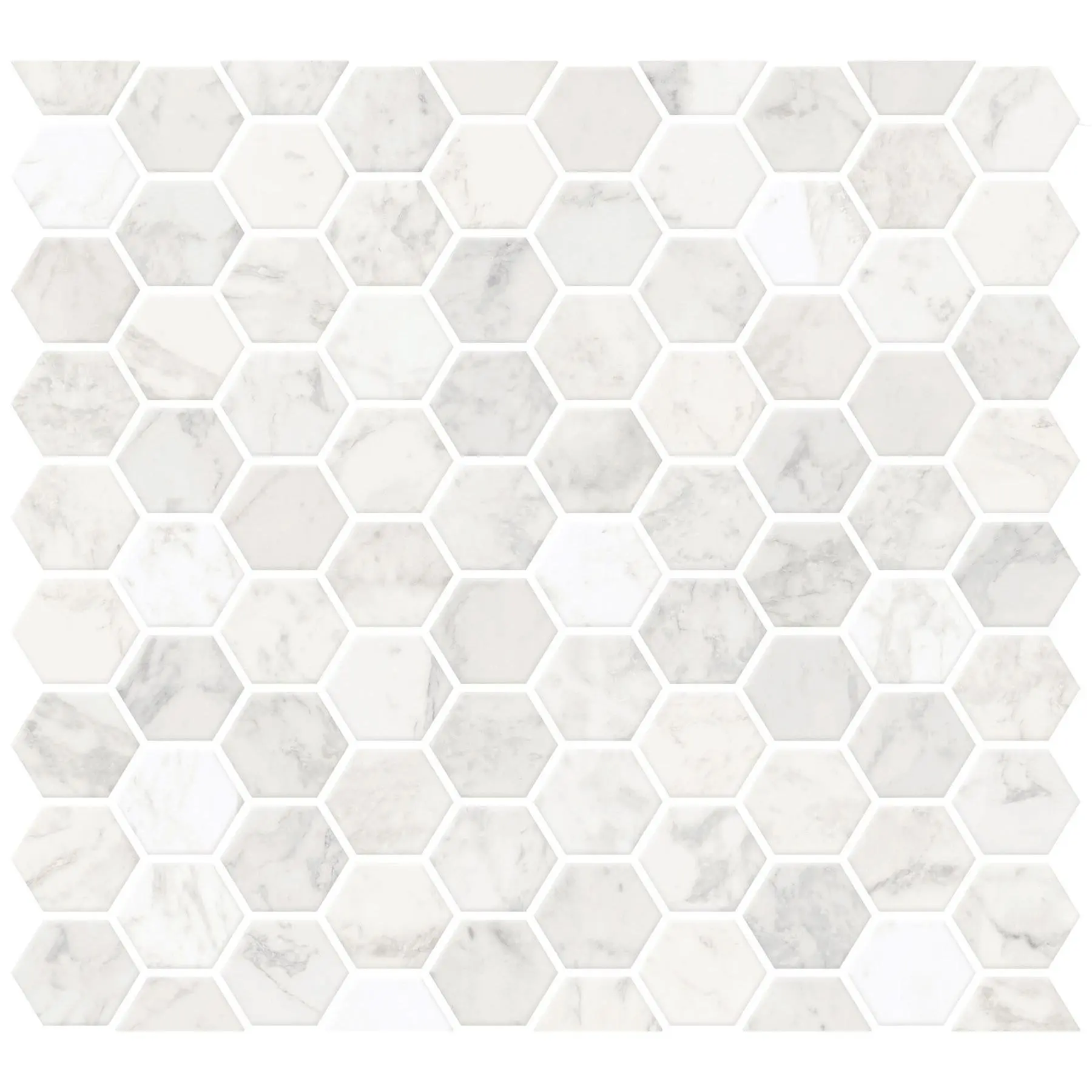 Hexagon Marble Peel & Stick Backsplash Tiles Hexagon Marble Peel & Stick Backsplash Tiles
