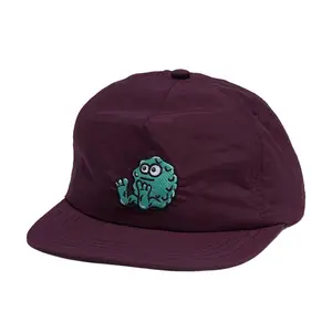Snot Wheel Co. Hat Booger Logo Nylon Snapback Eggplant
