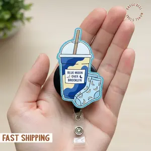 Heated Rivalry & Blue moon over Brooklyn Sock Badge Reel, Team Rozanov Hockey Badge, Sports Badge Reel, Bag Charm Alternative