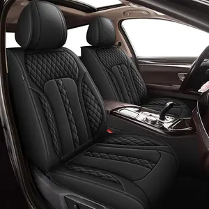 Leather Seat Covers Full Set for Jeep Liberty 2002-2012 - 2/5 Seats | Waterproof, Airbag Compatible, Easy to Install Automotive Seat Protector