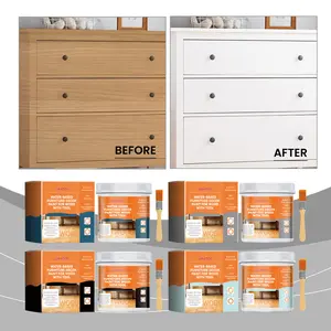 Water-based wood furniture decorative paint, water-based wood paint for refurbishing and recoloring wooden doors, furniture, and windows