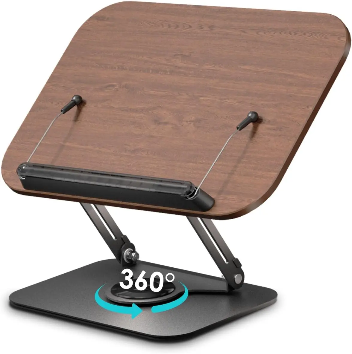 Adjustable Book Stand - 360° Rotating, Foldable & Portable, Ideal for Textbooks, Recipe Books, Tablets & More.