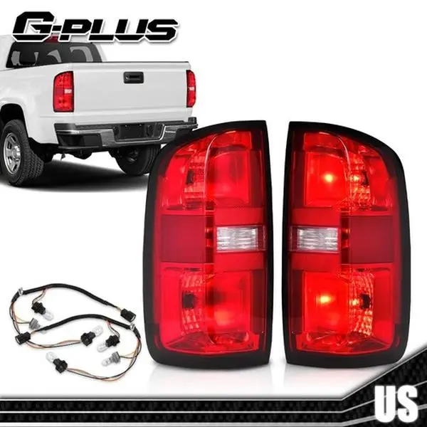 G-PLUS Durable Truck Rear Tail Lights Set of 2 (Left & Right) - Direct Swap with Lenses, Universal Fit for 2015-2018 Chevrolet Colorado, 100% Brand New Automotive Car Accessories, Vehicle Tail Lighting