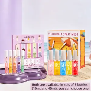5-Piece Fragrance Set, Long-Lasting Body & Hair Spray, Floral Fruit Scent, Women's Perfume Series, Elegant Gift, Daily Use