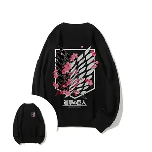 Anime Attack on Titan Sweatshirt Casual Streetwear Men Women Round-neck Pullover Hoodie Sweater Long Sleeves Top Autumn Trendy