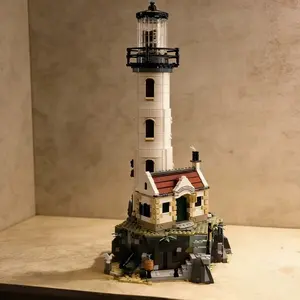 High Difficulty Lighthouse Precision Blocks, Small Pieces Interlock, Adult Puzzle Gift, Christmas Decoration, Home Decor, Ages 14+