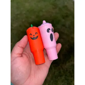 Halloween Cup Chapstick Holder Keychain