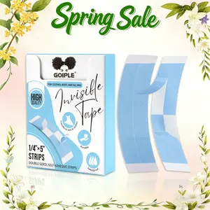 Blue Double Sided Waterproof Lace Wigs Adhesive Tape Strips for Front Wig , Strong Fashion Clothing Body Tape