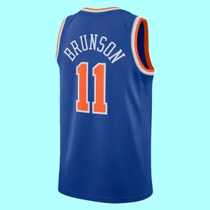 Jalen Men's Sleeveless stitched Basketball Jersey Blue
