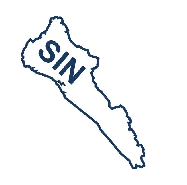 Mexican State Map Outline Sinaloa Vinyl Decal Sticker UV & Waterproof Bumper Window Laptop Automotive Water Bottle Gift accessories – NAVY 6"