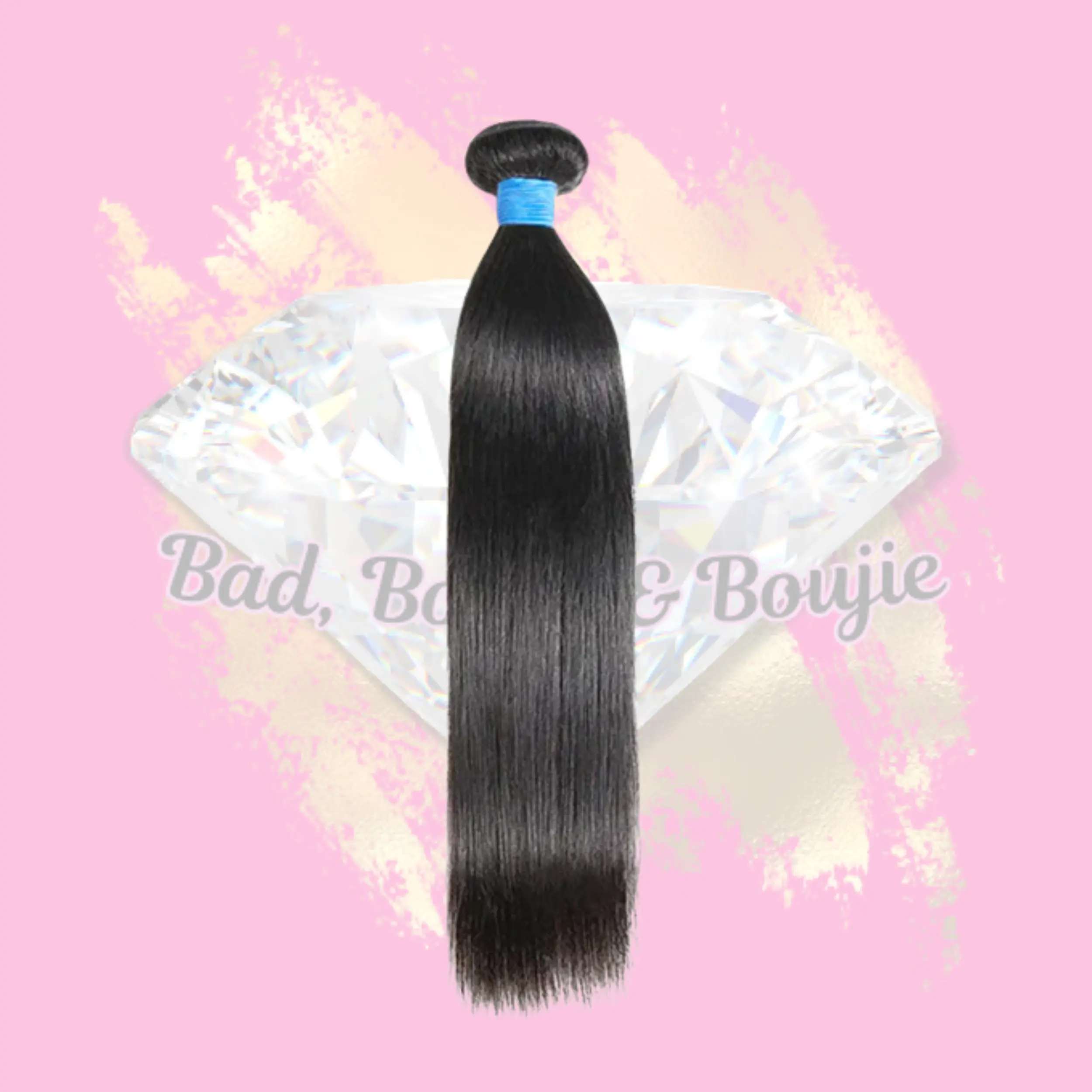 Bad Bougie & Boujie Straight Virgin Hair Natural Black 10-36 Inch Premium 10A Grade Double Weaving Technology Silky Smooth Texture Color Friendly Ready to Transform Your Confidence