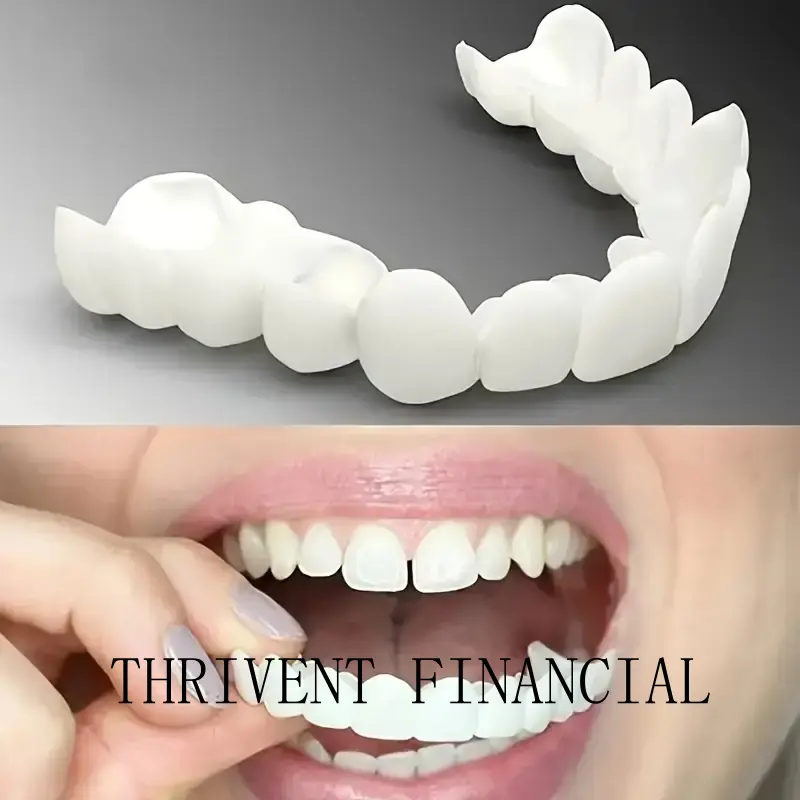 Realistic White Dental Braces for Upper & Lower Teeth - Comfortable, Easy to Use & Clean, Smooth Glossy Finish, Perfect Fit for Men and Women Oral Whitening boxing equipment oral use Mouth Care StripsTHRIVENT FINANCIAL