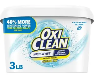 OxiClean White Revive Laundry Whitener and Laundry Stain Remover Powder, 3 lb