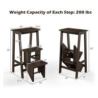 30" 3-in-1 Stair Stool-Brown