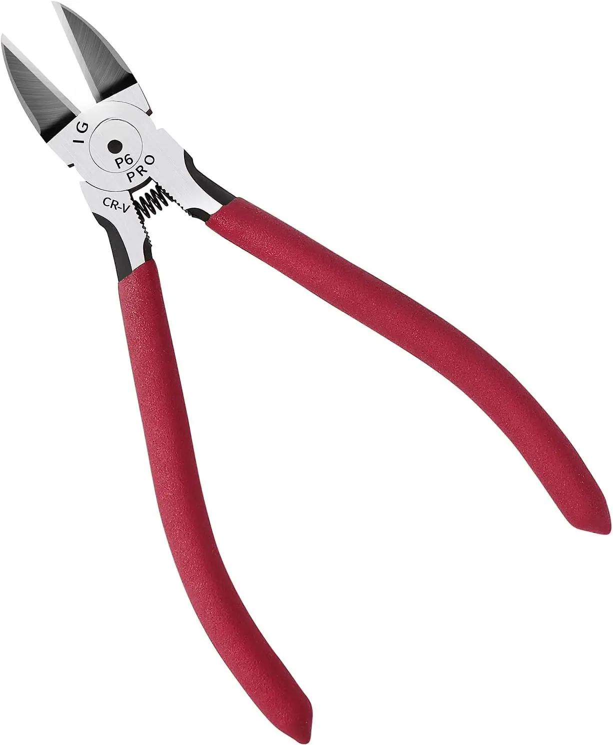 CR-V Steel 6-in Flush Cutters, P6 Model 13/16-in Extra-Long Edge Side Clippers, High Hardness Labor-Saving Tool for Crafting, Floral Needs, Clean Cut