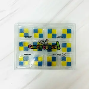 Candy Cubes 12-Pack - Blue Raspberry Lemonade - Hard Candy Little Snack Cubes in a 12-pack tray containing 48 cubes