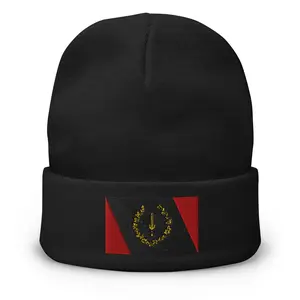 Foundational Black American Heritage Flag Beanie – Soulaan Wear Soft Durable Knit Fold-over Cuff Unisex One-size-fits-most Design Perfect for Cold Days Bold Looks or Gifting