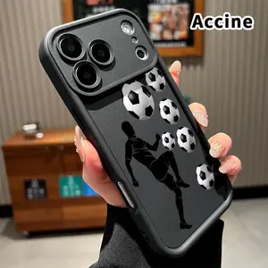 Phone Case for iPhone 17 Pro Max 16 15 14 Plus 13 12 Mini 11 XR X XS Air E Soccer Player's Dream TPU Silicone Shock-resistant Durable Protective Soft Cover