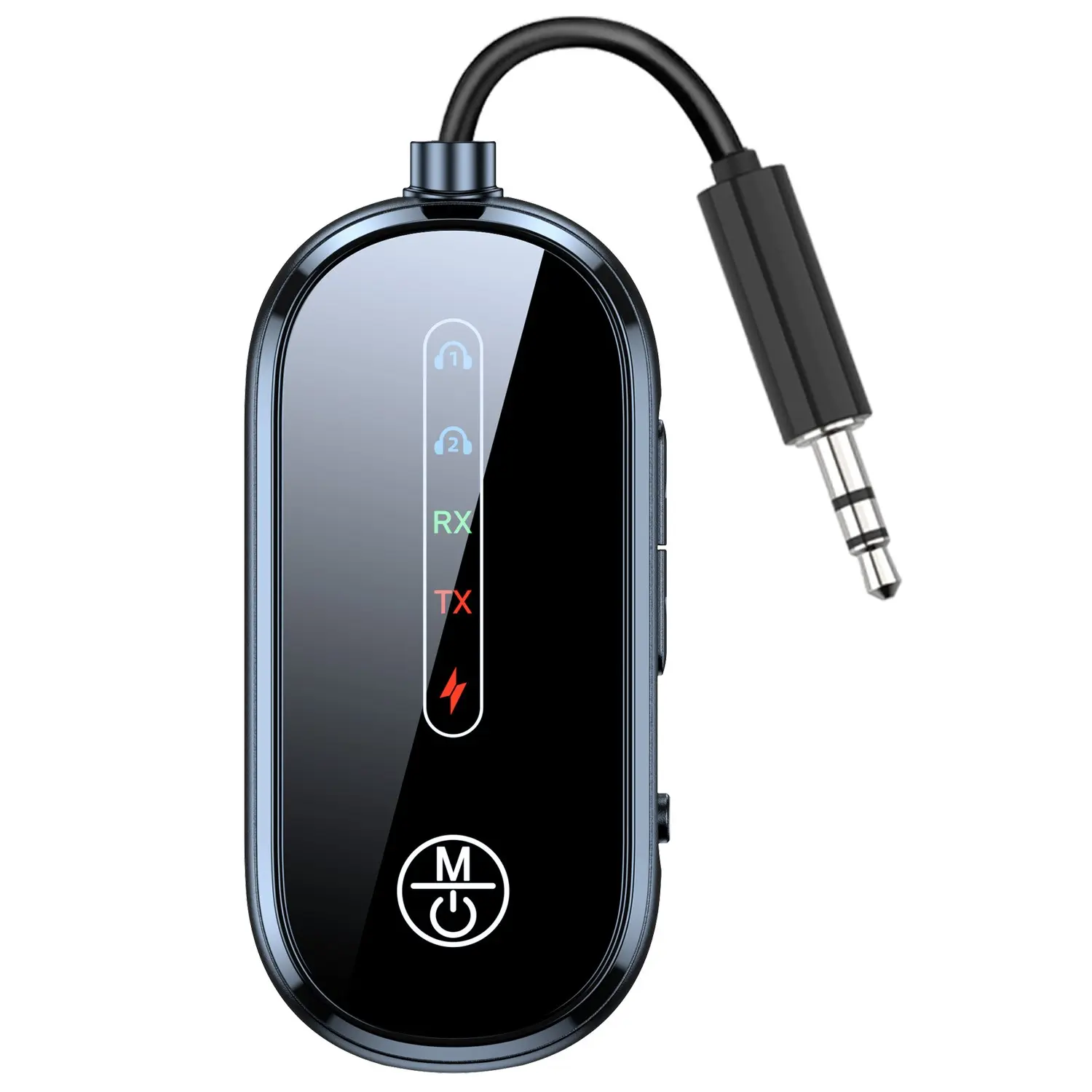 Two-In-One Wireless 5.4 Receiver, Car Audio Adapter, 3.5mm Aux Interface, Auxiliary Audio Inputs, Connect Two Phones or Bluetooth-compatible Devices, Plug-And-Play, Home Theater, Speaker