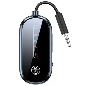 Two-In-One Wireless 5.4 Receiver, Car Audio Adapter, 3.5mm Aux Interface, Connect Two Phones or Bluetooth-compatible Devices, Plug-And-Play, Home Theater, Speaker