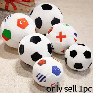 Soft Football Plush Pillow, Puffy Soccer Decorative Cushion, Sports Gift for Football Lovers, Best Gift for Fans, Football Shaped Cushion