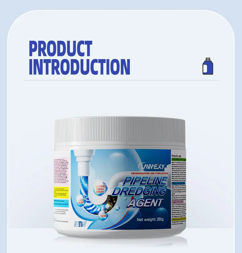 Product Introduction of Lanwexy-Powerful Pipe Dredging Agent for Kitchen and Toilet Pipelines - Dissolves 200+ Blockages and Kills 99% of Bacteria 14