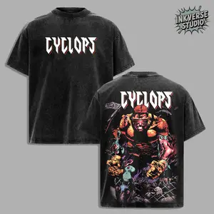 InkVerse Cyclops Comic V2 Premium Acid Washed Shirt, Optic Rage Graphic Tee, Character Comics Fans Shirt, Superhero Washed Shirt, Comic Book Fans T-Shirt, Superhero Graphic Tee